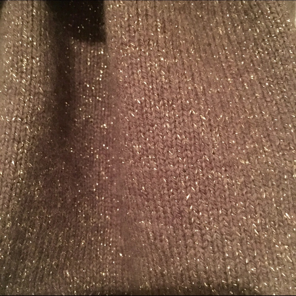 Lurex Wrap Knit Sweater - Brown - Picture 3 of 4